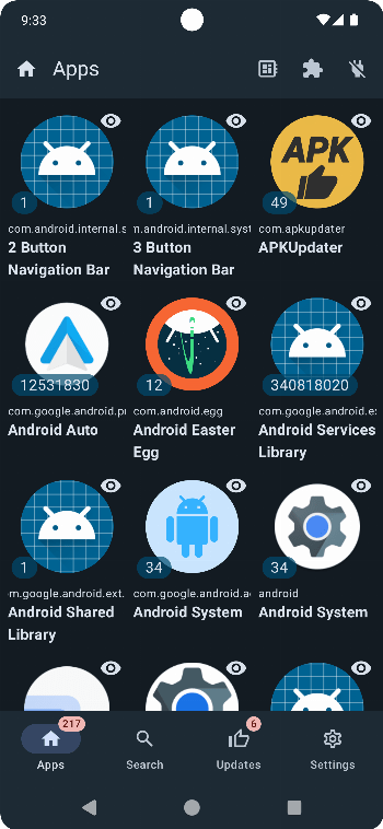 APKUpdater screenshot 1