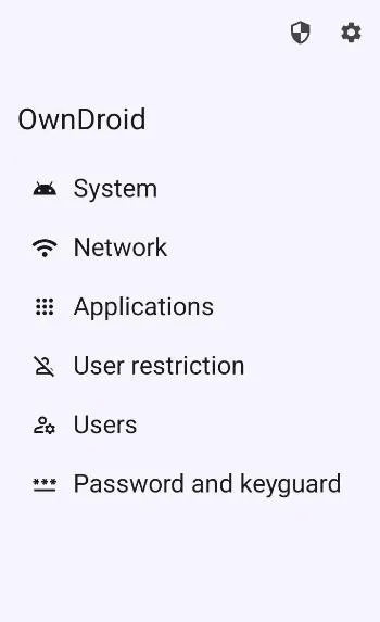 OwnDroid screenshot 1