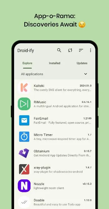 Droid-ify screenshot 1
