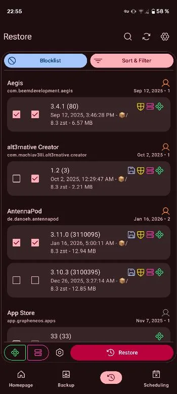 Neo Backup screenshot 1