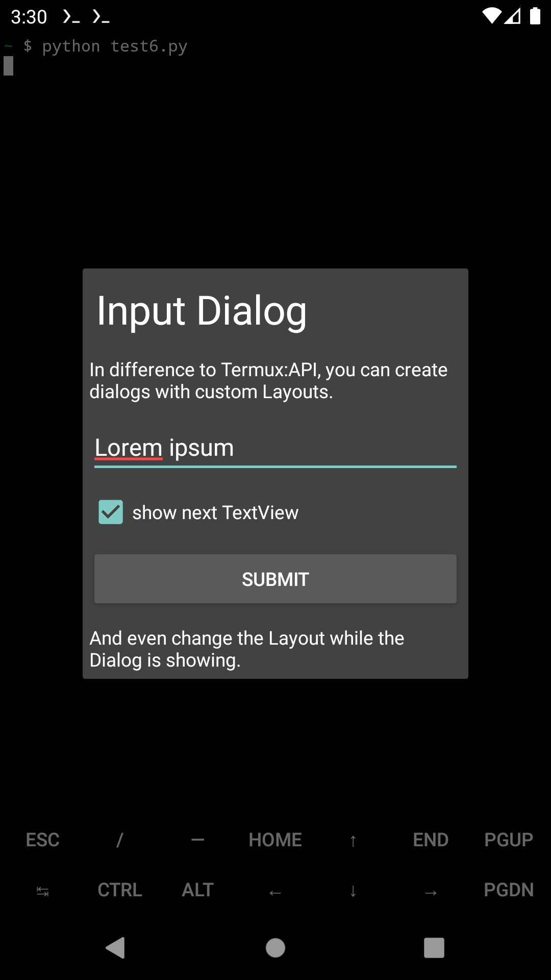 Termux:GUI screenshot 1