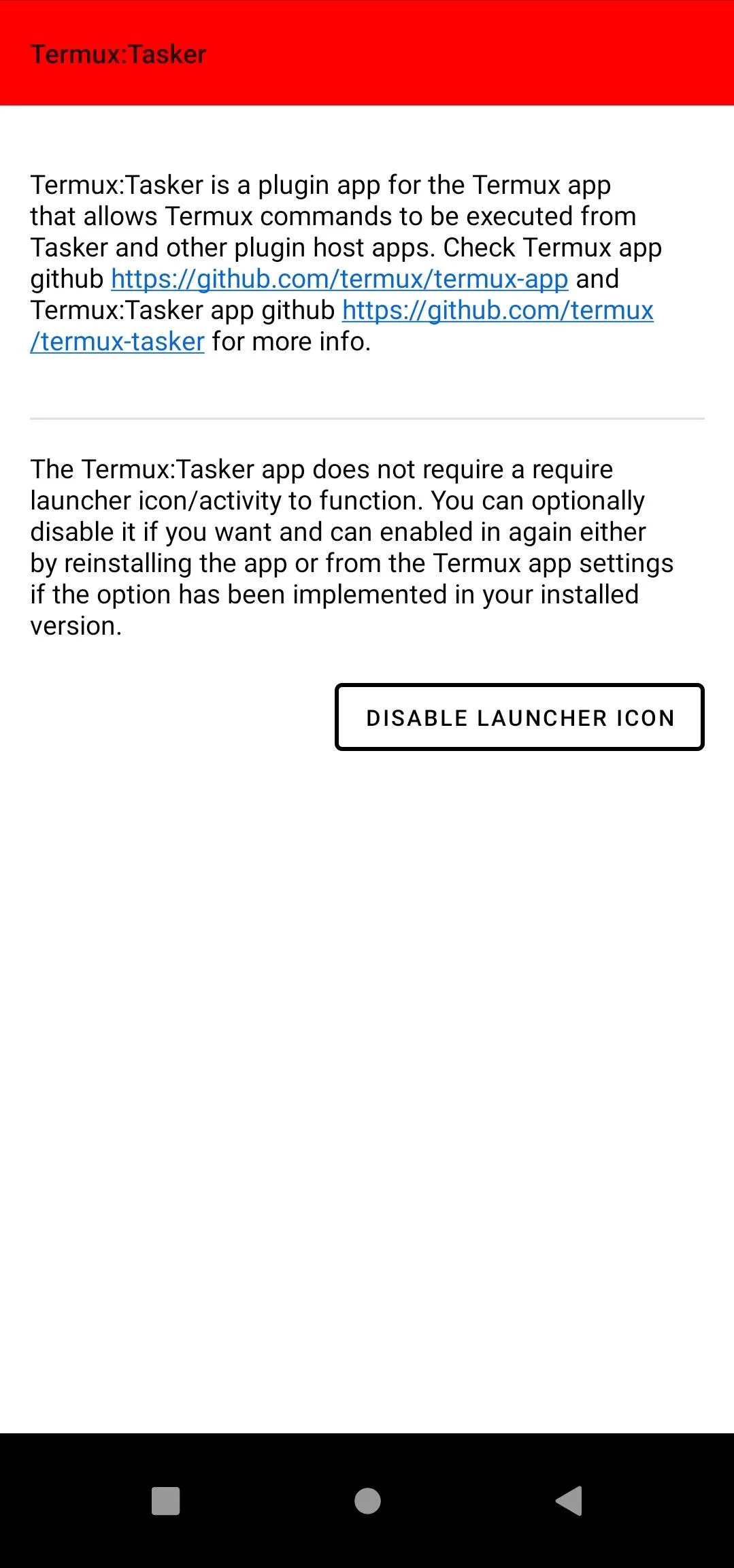 Termux:Tasker screenshot 1