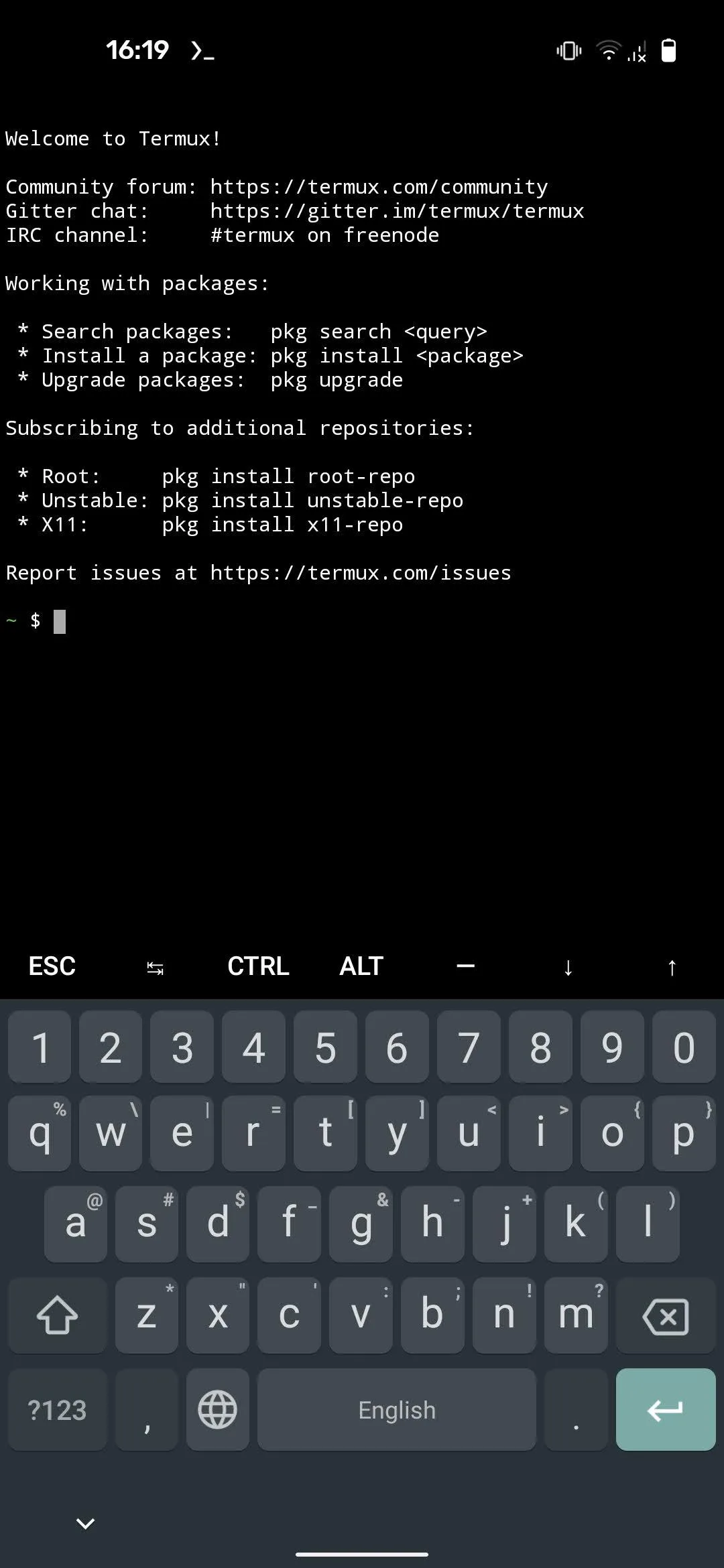 Termux screenshot 1