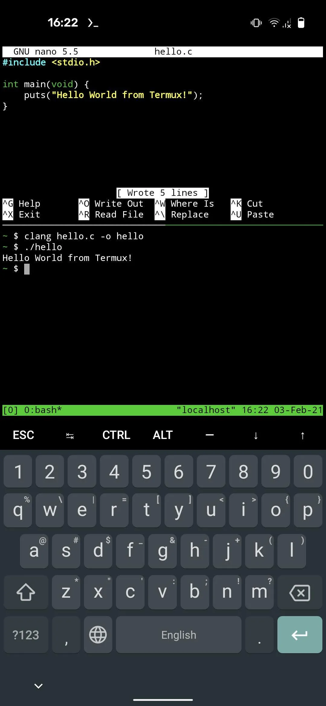 Termux screenshot 2