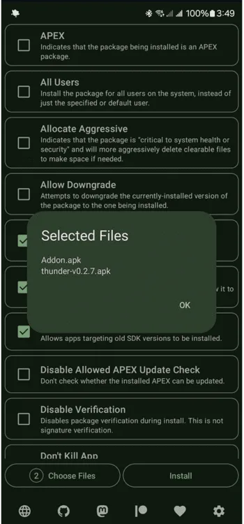 Install with Options screenshot 2