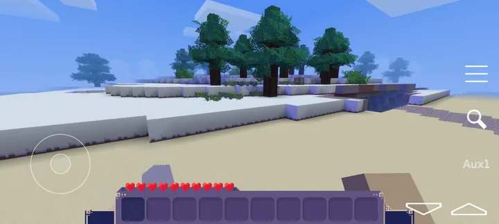 Luanti’s touch controls on Android (screenshot from the Luanti project)
