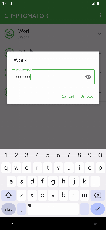 Cryptomator screenshot 3