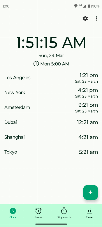 Fossify Clock screenshot 1